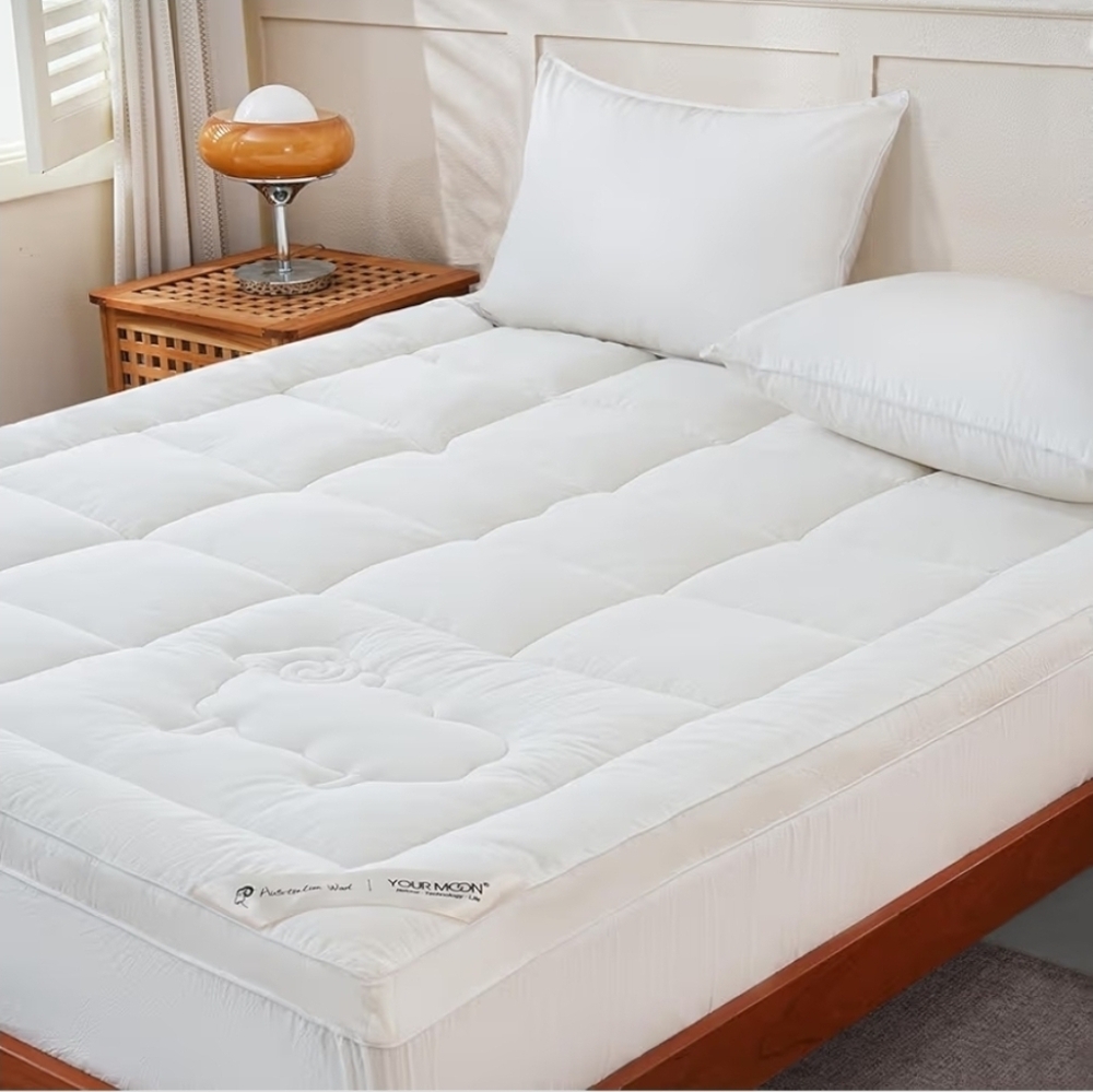 NIB YOUR MOON 100% Organic Wool Mattress Pad Topper Twin XL 39" X 80"